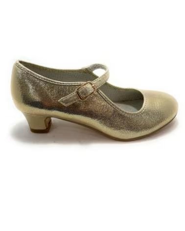 BUBBLE BOBBLE ZAPATOS NINA FLAMENCA TACON CORREA-HEBIL AMARILLO