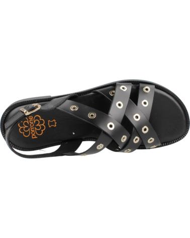 Woman Sandals PORRONET SANDALIAS PLANAS MUJER 3125 NEGRO