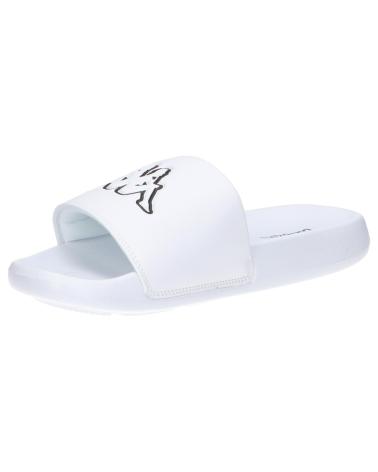 Tongs pour Femme et Homme et Fille et Garçon KAPPA 371W3GW LOGO STEEVE A01 - WHITE-BLACK
