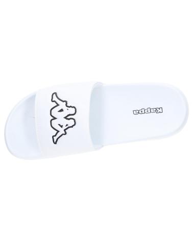 Tongs pour Femme et Homme et Fille et Garçon KAPPA 371W3GW LOGO STEEVE A01 - WHITE-BLACK