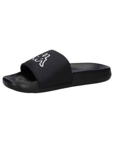 Tongs pour Femme et Homme et Fille et Garçon KAPPA 371W3GW LOGO STEEVE A0B - BLACK-WHITE