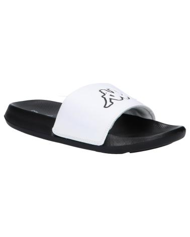 Tongs pour Femme et Homme et Fille et Garçon KAPPA 371W3GW LOGO STEEVE A0J - WHITE-BLACK