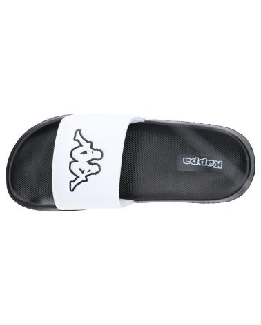 Tongs pour Femme et Homme et Fille et Garçon KAPPA 371W3GW LOGO STEEVE A0J - WHITE-BLACK