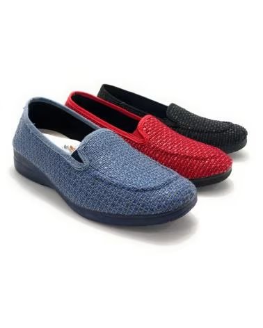 Pantufas de Mulher TUPIE CHINELO MOCASSIM CONFORTO TÊXTIL AZUL