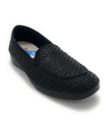 Pantufas de Mulher TUPIE CHINELO MOCASSIM TÊXTIL CONFORTO NEGRO