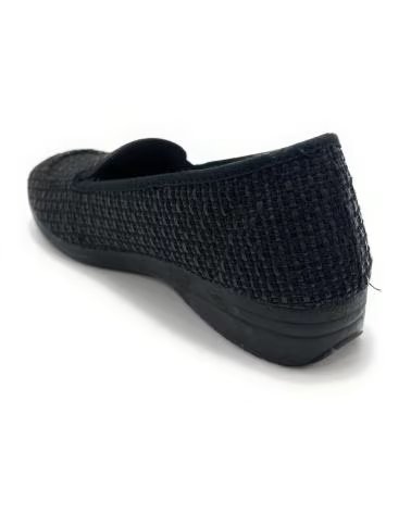 Pantufas de Mulher TUPIE CHINELO MOCASSIM TÊXTIL CONFORTO NEGRO