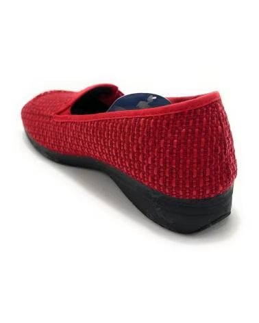 Pantufas de Mulher TUPIE CHINELO MOCASSIM FEMININO TÊXTIL CONFORTO VERMELHO ROJO
