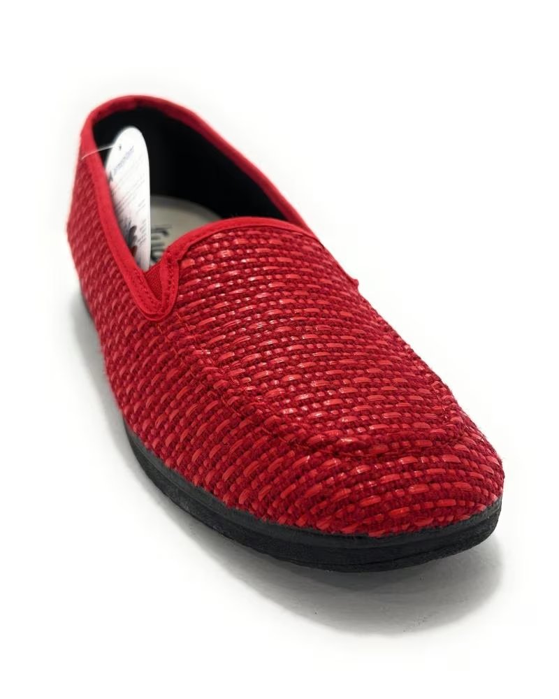 Pantufas de Mulher TUPIE CHINELO MOCASSIM FEMININO TÊXTIL CONFORTO VERMELHO ROJO