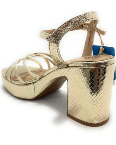 Sandalen-De-Mujer-MTNG-SANDALIAS-MUSTANG-TACON-TIRAS-SERPIENTE-AMARILLO