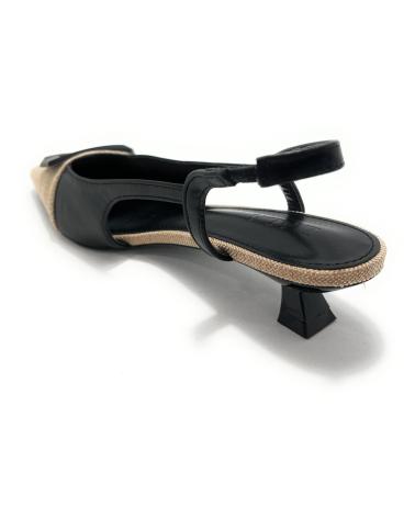 Zapatos de Mujer BUONAROTTI ZAPATOS SALON DESTALONADO TACON BAJO VES NEGRO