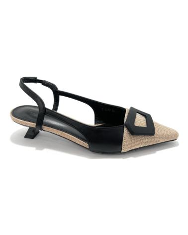 Zapatos de Mujer BUONAROTTI ZAPATOS SALON DESTALONADO TACON BAJO VES NEGRO