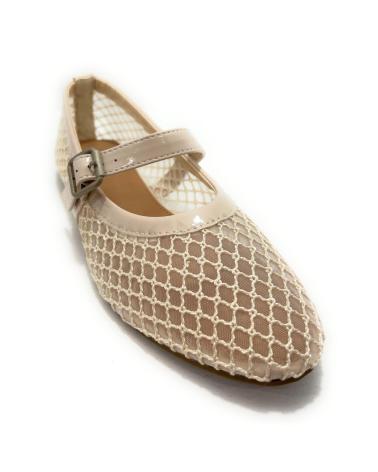 Bailarinas-De-Mujer-BUONAROTTI-MANOLETINAS-REJILLA-HEBILLA-BEIGE