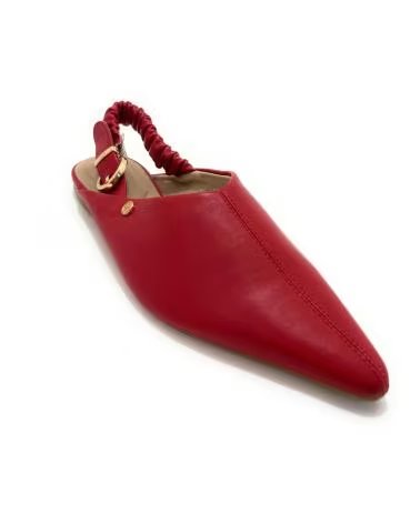 BUONAROTTI ZAPATOS SALON PLANO PUNTA DESTALONADO EL ROJO