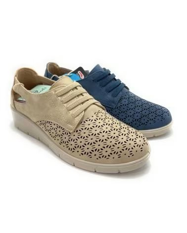 Schuhe für Damen MYSOFT KEILSCHUHE PERFORIERT ELASTISCH KOMFORT BLAU AZUL