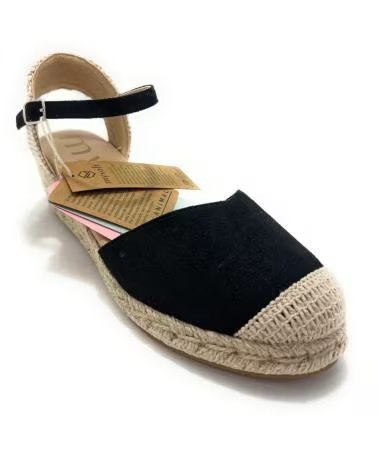 Sandalen für Damen MYSOFT MIT NIEDRIGEM KEILABSATZ UND SCHNALLENVERSCHLUSS NEGRO