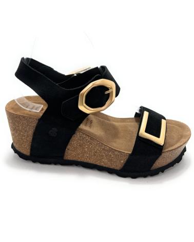 Sandálias de Mulher YOKONO SANDALIAS PIEL CUNA ALTA HEBILLAS NEGRO