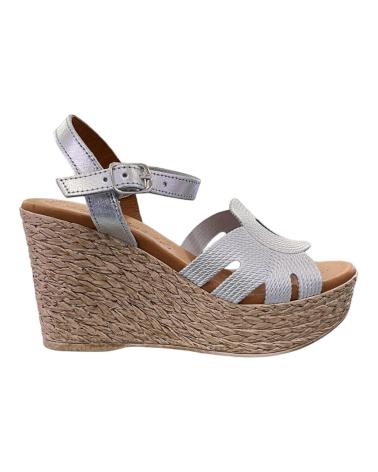 Woman Sandals EVA FRUTOS SANDALIAS MUJER CUNA ALTA 1955 PLATA CUERDA VARIOS COLORES