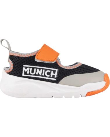 girl and boy Sandals MUNICH - ZAPATILLAS NEGRAS PARA BEBE - BABY BAGNI 03 NEGRO