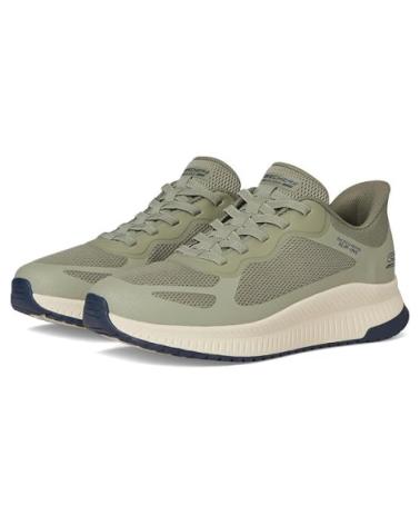 SKECHERS SLIP-INS BOBS SPORT SQUAD 4 OLIVGRÜNE SNEAKER (REF. 118423-OLV) VERDE