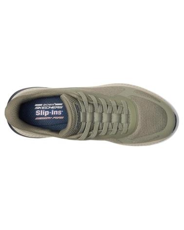 SNEAKERS SKECHERS SLIP-INS BOBS SPORT SQUAD 4 OLIVA (RIF. 118423-OLV) VERDE