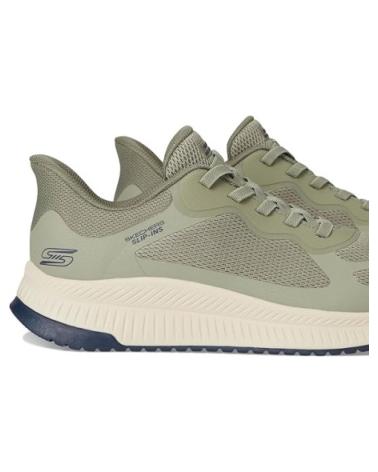 SNEAKERS SKECHERS SLIP-INS BOBS SPORT SQUAD 4 OLIVA (RIF. 118423-OLV) VERDE