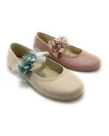 Chaussures pour Homme DHEYMAR BALLERINES HABILLÉES AVEC DÉCORATION FLORALE BEIGE