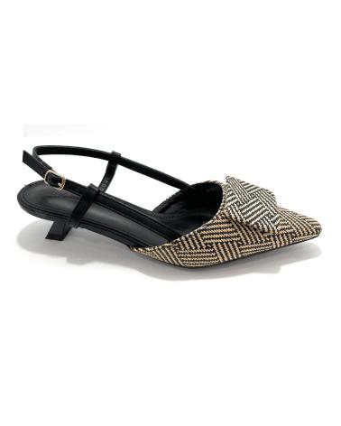 Sandali per Donna BUONAROTTI ZAPATOS MUJER TALON TACON BAJO COMBINADO NEGRO