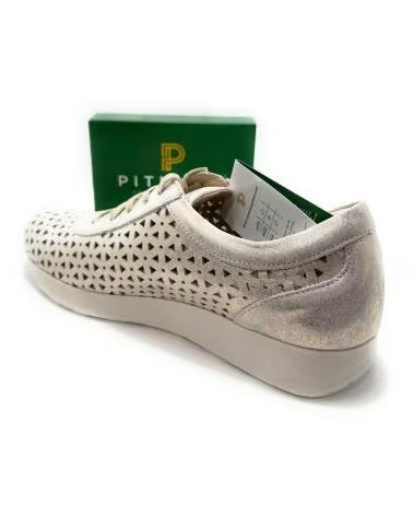Sapatos de Mulher PITILLOS SAPATILHA DESPORTIVA EM PELE PERFURADA AMARILLO