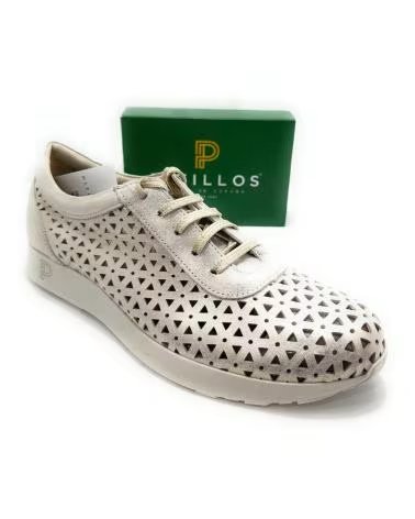 Sapatos de Mulher PITILLOS SAPATILHA DESPORTIVA EM PELE PERFURADA AMARILLO