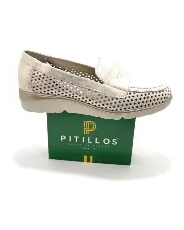 Mocassins de Mulher PITILLOS EM PELE PERFURADA AMARILLO