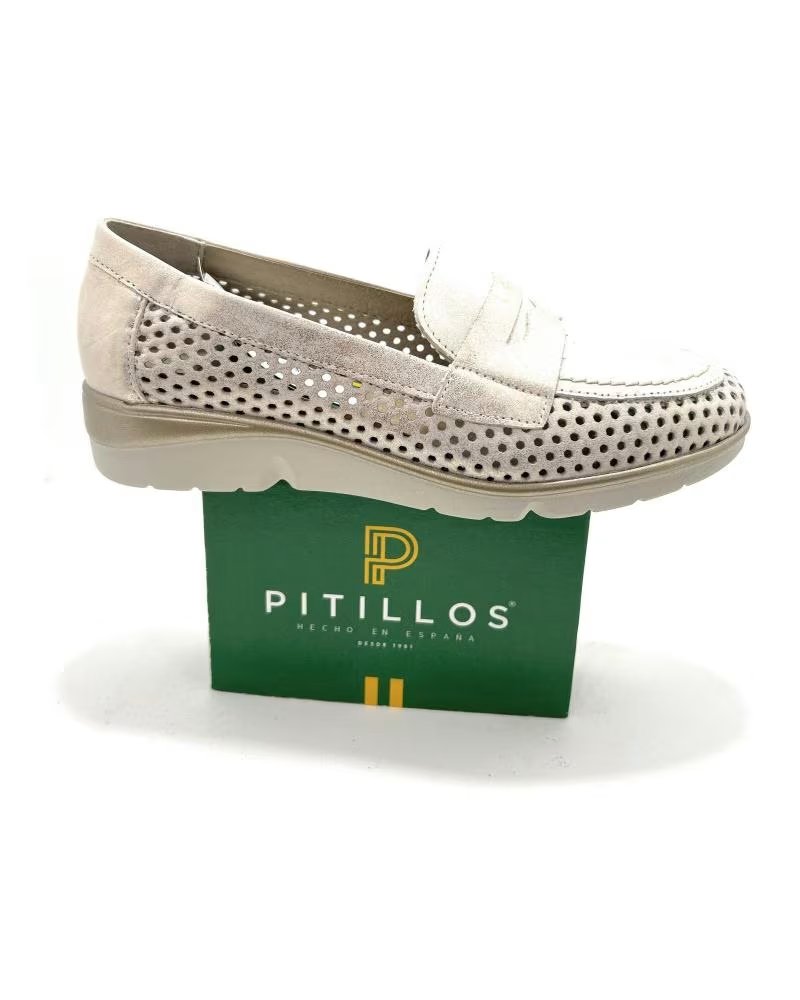 Mocassins de Mulher PITILLOS EM PELE PERFURADA AMARILLO