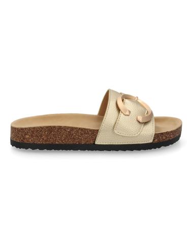 Tongs pour Femme PUNTOSALAO SANDALIAS DORADAS PLANAS COMODAS DISENO EN PALA PARA MUJER V VARIOS COLORES