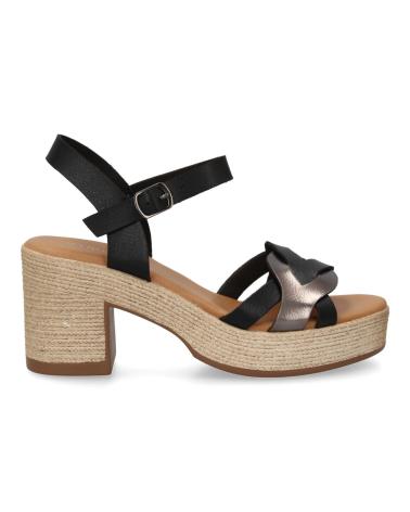 Sandalen für Damen PUNTOSALAO SANDALIAS DE PLATAFORMA Y TACON EN YUTE PARA MUJER COLOR NEG VARIOS COLORES