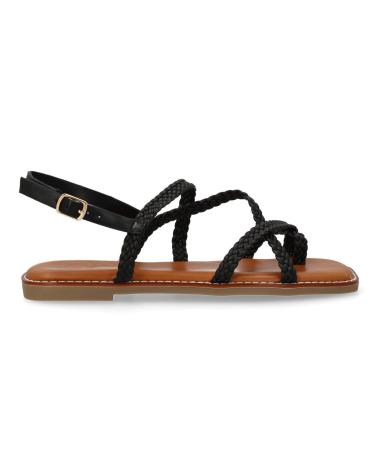 Sandalias de Mujer PUNTOSALAO SANDALIAS PLANAS COMODAS TRENZADAS PARA MUJER COLOR NEGRO 1U VARIOS COLORES