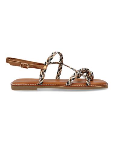Sandalias de Mujer PUNTOSALAO SANDALIAS PLANAS COMODAS TRENZADAS PARA MUJER COLOR CHAMPAN VARIOS COLORES