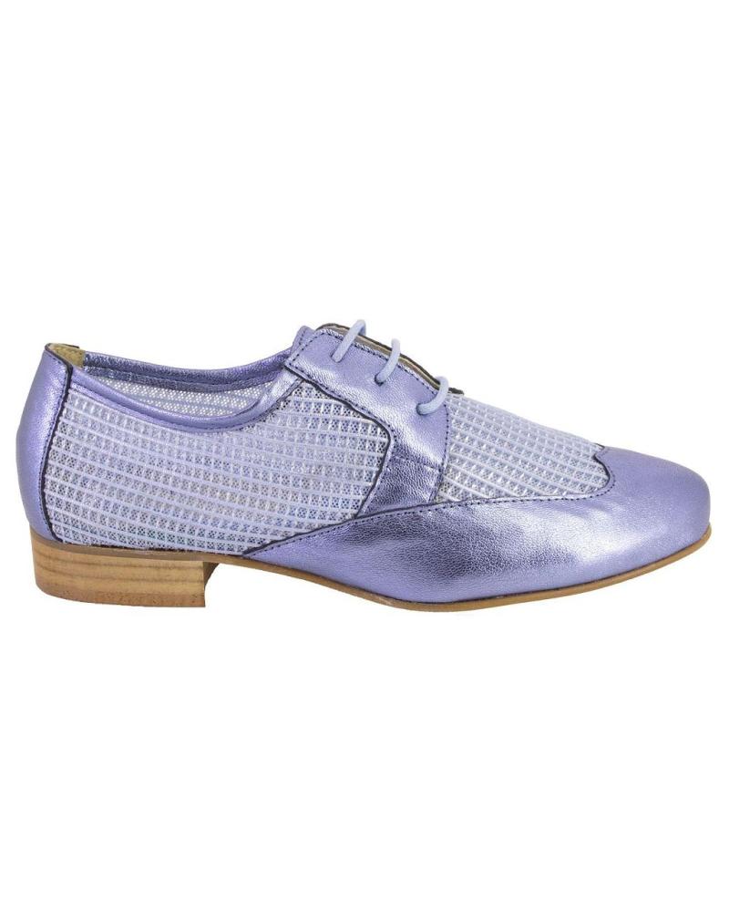 Scarpe per Donna SALONISSIMOS TATY-25 ZAPATOS CON CORDONES DE MUJER PIEL AZUL