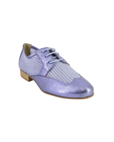 Scarpe per Donna SALONISSIMOS TATY-25 ZAPATOS CON CORDONES DE MUJER PIEL AZUL