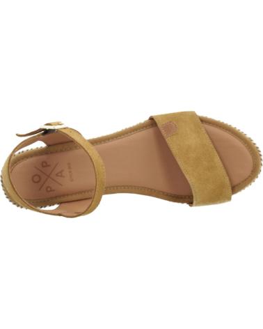 Sandálias de Mulher POPA SANDALIAS MUJER MODELO ARAMBOL COLOR MARRON CUERO