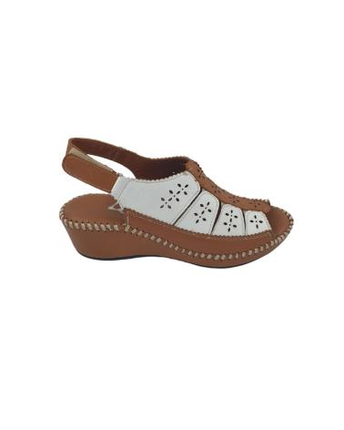 Sandales pour Femme 48 HORAS SANDALIA MUJER 48HRS CUNA VARIOS 314004 CUERO-BLANCO