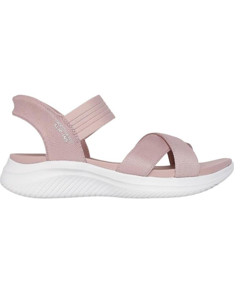 Sandálias-esportivas-femininas-SKECHERS-SANDALIAS-PLANAS-MUJER-119975-ROSA