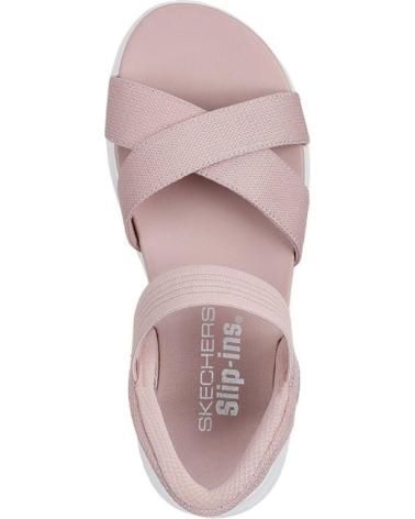 Sandálias-esportivas-femininas-SKECHERS-SANDALIAS-PLANAS-MUJER-119975-ROSA