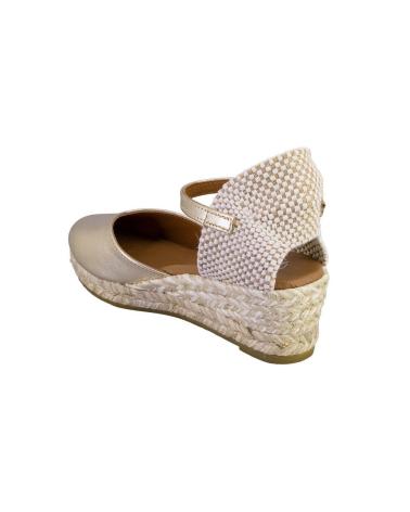 Sandalen für Damen VIGUERA 1809ELISTA ALPARGATAS DE MUJER PIEL ORO
