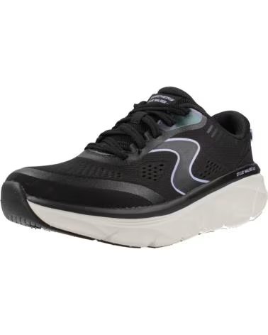 SKECHERS ZAPATILLAS 150007-BKLV EN NEGRO PARA MUJER BLACK MESH-SYNTHETIC-LAVENDER TRIM