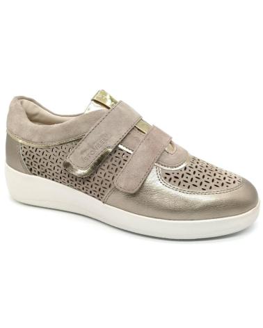 Zapatos de Mujer STONEFLY ZAPATO CON VELCRO - PASEO IV 26 NOBUCK CHAMPAN GOLD