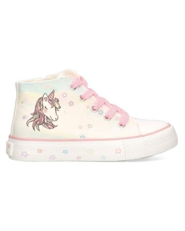 Sportivo per Bambina BUBBLE BOBBLE BUBBLE BOTETA DEPORTIVA DE LONA CREMALLERA PARA NINA C912 C BLANCO