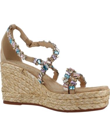 SANDALES COMPENSÉES ALMA EN PENA V251272 DAIM BEIGE SAND