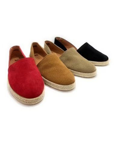 PONNY ESPADRILLES PLATES EN CUIR SUÉDÉ MARRON MARRóN