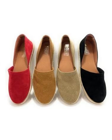 PONNY ESPADRILLES PLATES EN CUIR SUÉDÉ MARRON MARRóN