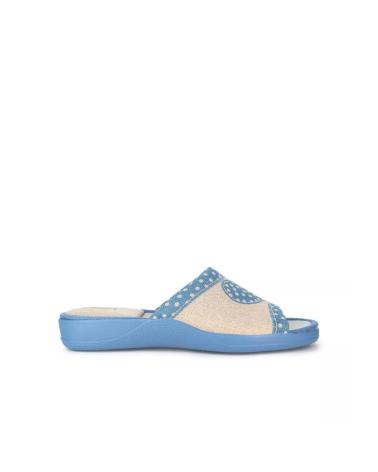 Pantoufles pour Femme DEVALVERDE ZAPATILLA DE HOGAR CON PUNTERA ABIERTA PARA MUJE AZUL