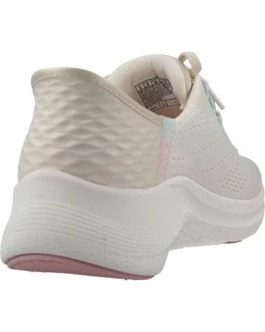 SKECHERS ZAPATILLAS DE RUNNING 150066NTPK EN MULTICOLOR PARA MUJER NATURAL MESH-PINK TRIM